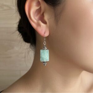 Amazonite Faceted Drop Earrings